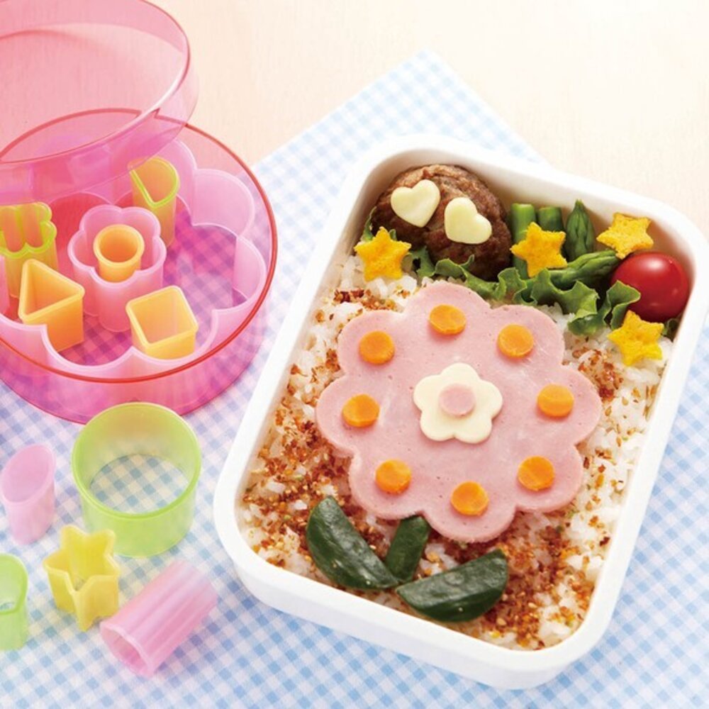 SF-021564-日本 便當DIY造型食物壓模組 12件組 | 模具 便當裝飾 食材壓花 輕鬆脫模 食物壓模 TORUNE 日本進口