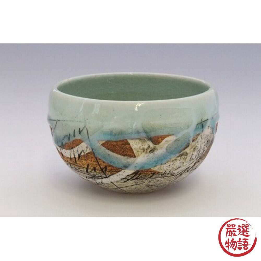 日本製美濃燒線條雕刻抹茶碗 | 日式飯碗 陶瓷碗 和風餐具 茶碗 湯碗 日本餐具-圖片-7