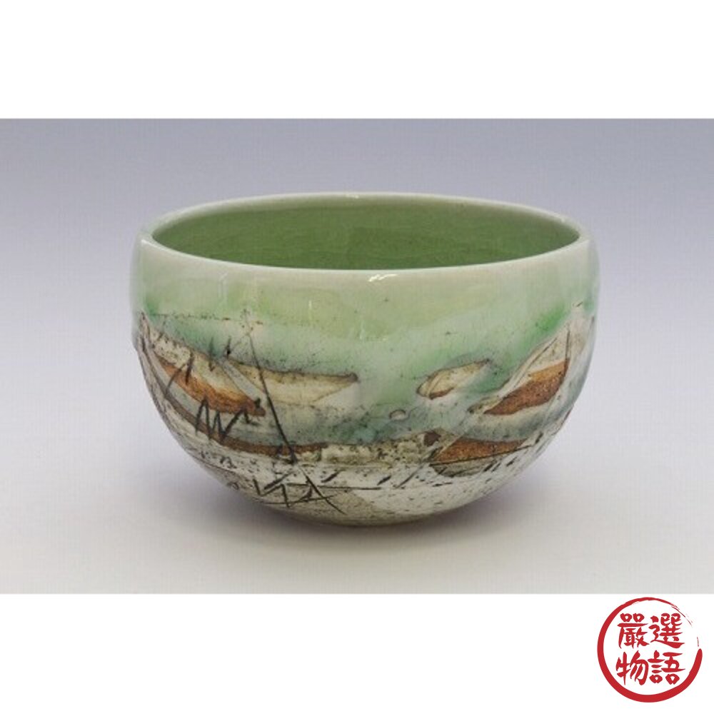 日本製美濃燒線條雕刻抹茶碗 | 日式飯碗 陶瓷碗 和風餐具 茶碗 湯碗 日本餐具-圖片-9