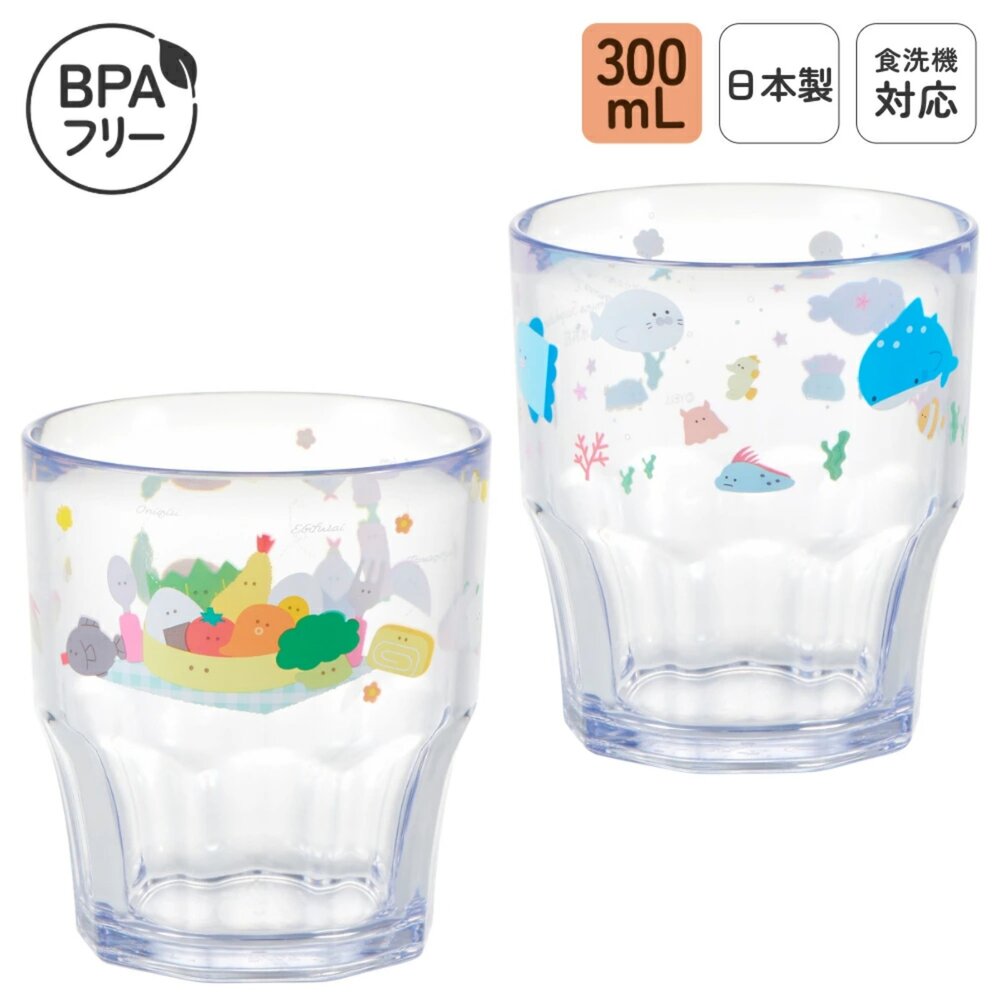 SF-021599-日本製耐熱透明水杯300ml 星之卡比 水族館 日式小菜 | 兒童水杯 迷你水杯 可愛杯子 兒童漱口杯 日本進口