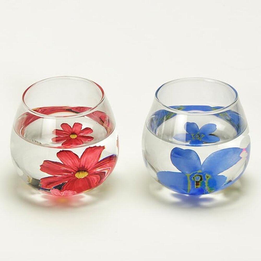 SF-021611-日本製日式浮花玻璃對杯禮盒 320ml | 輕量 飲料杯 玻璃水杯 對杯 造型杯子 入厝禮盒 拍照道具 日本進口