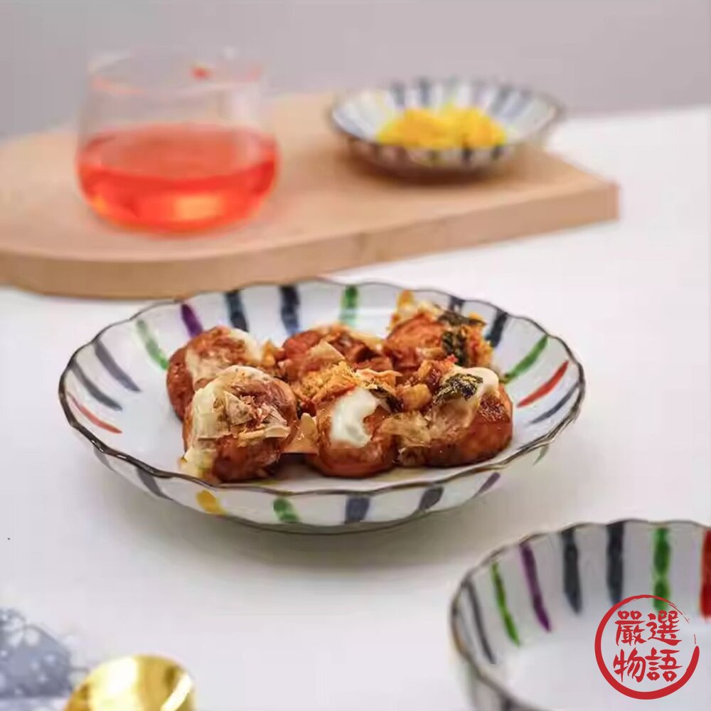 日本 美濃燒 吾山窯 彩十草 梅花 吉祥紋5吋盤 | 宮廷 中國風 圓盤 分菜盤 點心盤 甜點碗 吉祥紋 日本進口-圖片-3