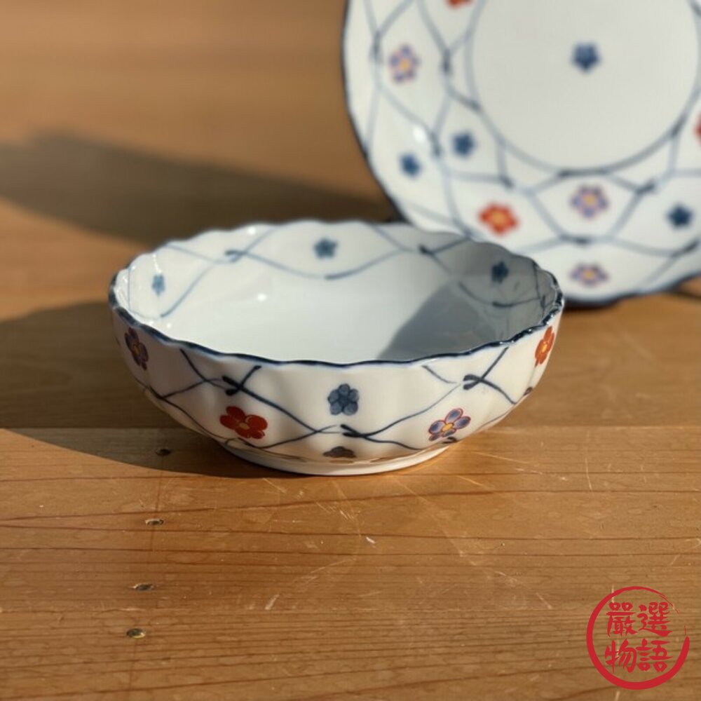 日本 美濃燒 吾山窯 彩十草 梅花 吉祥紋5吋盤 | 宮廷 中國風 圓盤 分菜盤 點心盤 甜點碗 吉祥紋 日本進口-圖片-5