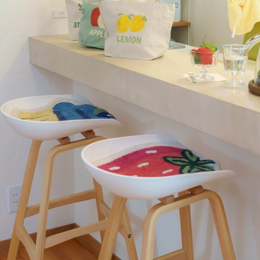 SF-021628-日本療癒系 Joujoulier 春夏新作 水果 貓咪造型地墊 | 椅墊 地毯 玄關 臥室 腳踏墊 小墊子