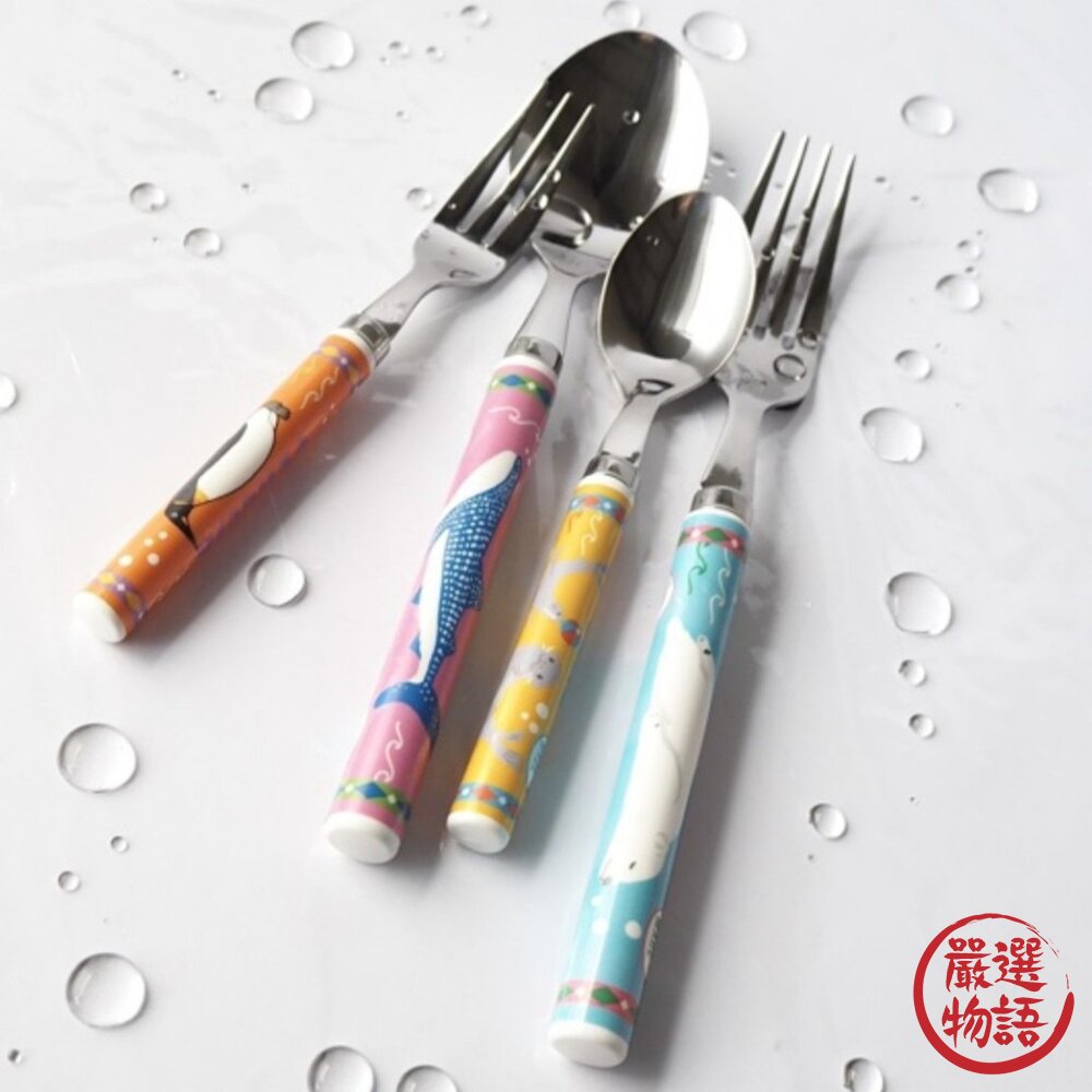 日本燕三條 高桑金屬 海洋動物不銹鋼叉子 ｜色彩鮮豔生動 北極熊 海豚 企鵝 環保餐具 露營餐具 餐叉 日本進口 封面照片