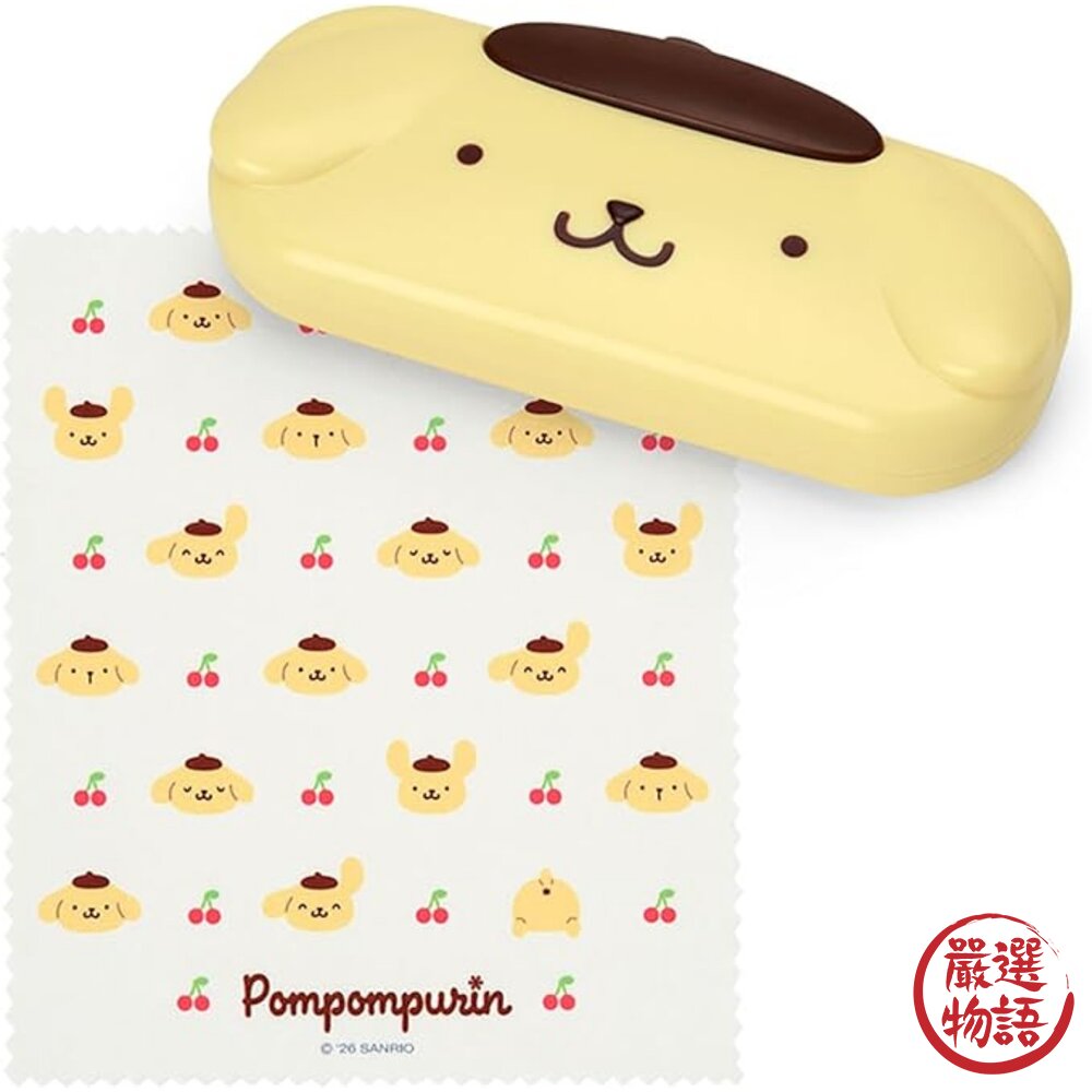 日本三麗鷗新品 硬殼眼鏡盒 附眼鏡布 | Kitty 大耳狗 帕恰狗 酷洛米 眼鏡收納 可愛眼鏡盒-圖片-6