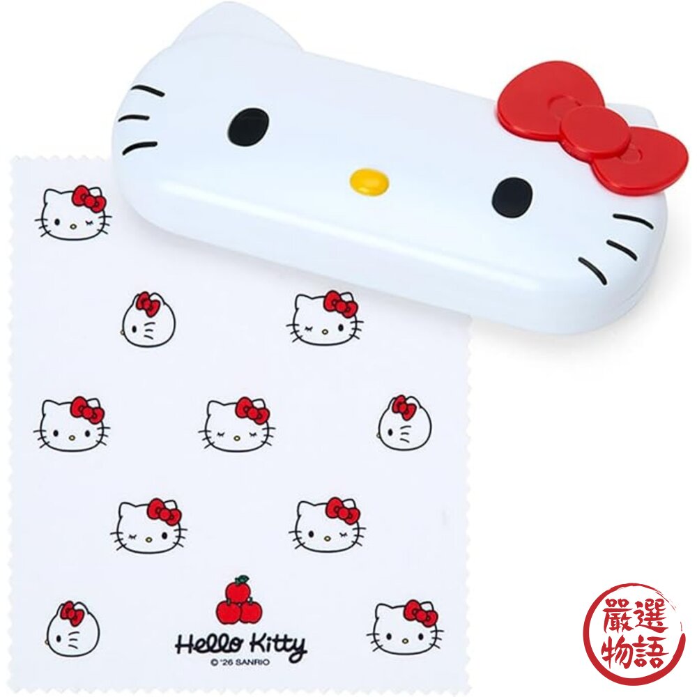 日本三麗鷗新品 硬殼眼鏡盒 附眼鏡布 | Kitty 大耳狗 帕恰狗 酷洛米 眼鏡收納 可愛眼鏡盒-圖片-7