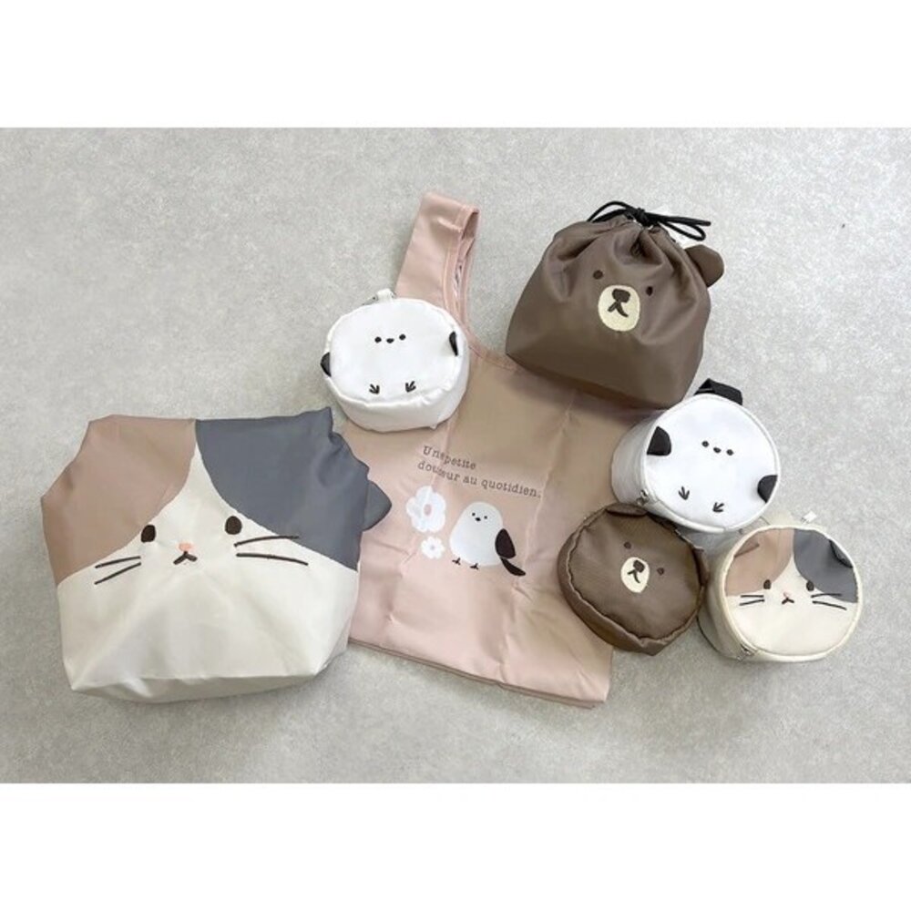 SF-021663-超可愛動物造型保冷袋 兩種尺寸 可愛便當袋 飯糰 | 保冷袋 野餐袋 上班上課 午餐必備 手提袋 午餐袋 日本進口