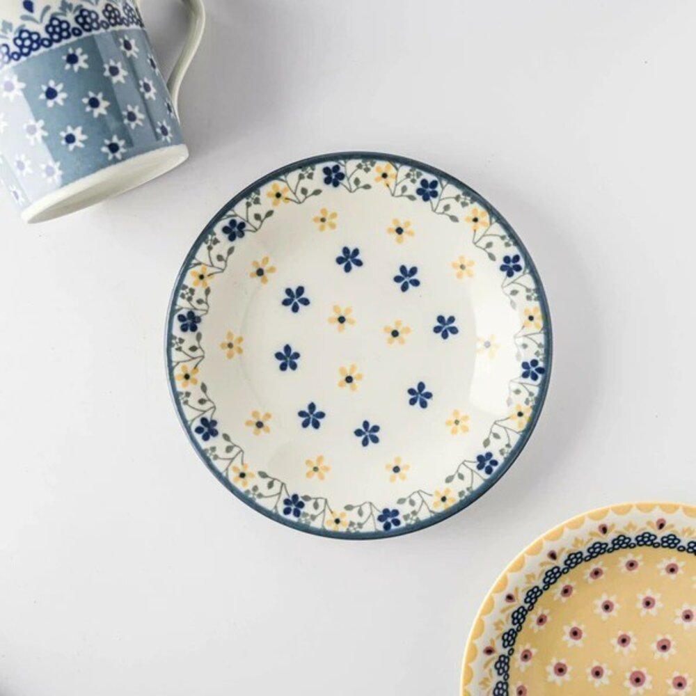 SF-021666-日本製美濃燒 M-Mode 經典波蘭鄉村花卉 圓盤 馬克杯 | 陶瓷餐盤 陶瓷盤 美濃燒 Polish 近藤 水杯