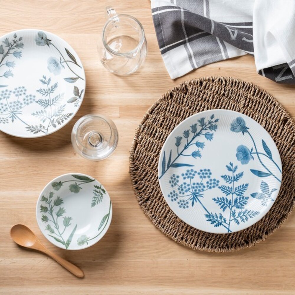 SF-021674-日本製 小倉陶器 祕密花園21.3cm輕量深盤 | 義大利麵盤 可微波 可機洗 輕量陶瓷 咖啡廳擺盤