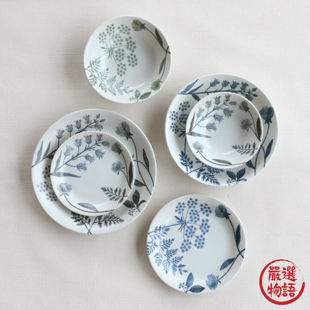日本製 小倉陶器 祕密花園21.3cm輕量深盤 | 義大利麵盤 可微波 可機洗 輕量陶瓷 咖啡廳擺盤-圖片-1
