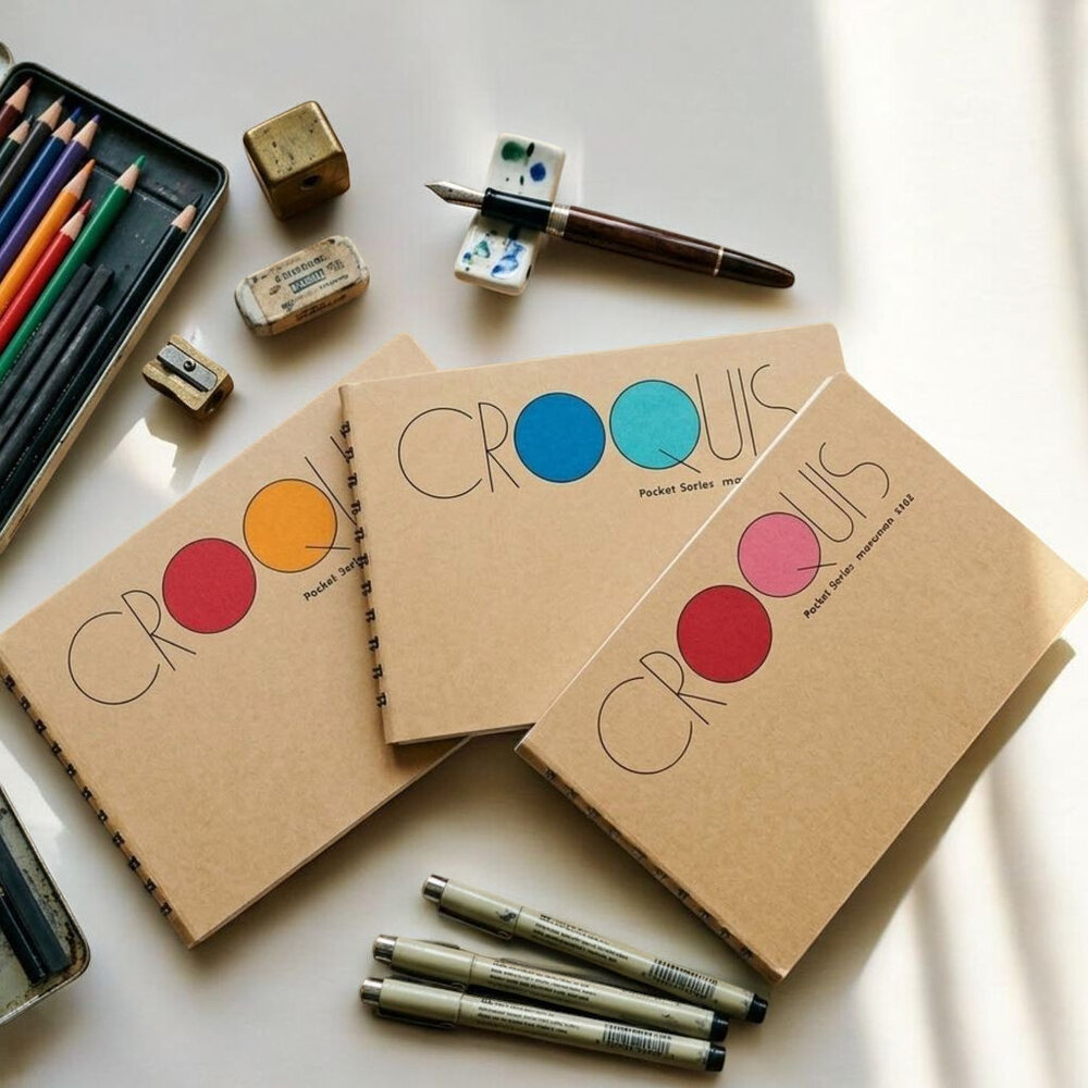 SF-021715-日本 Maruman CROQUIS 袖珍型 B4 A4 素描本 畫畫本 繪畫本 S161 S120 日本進口