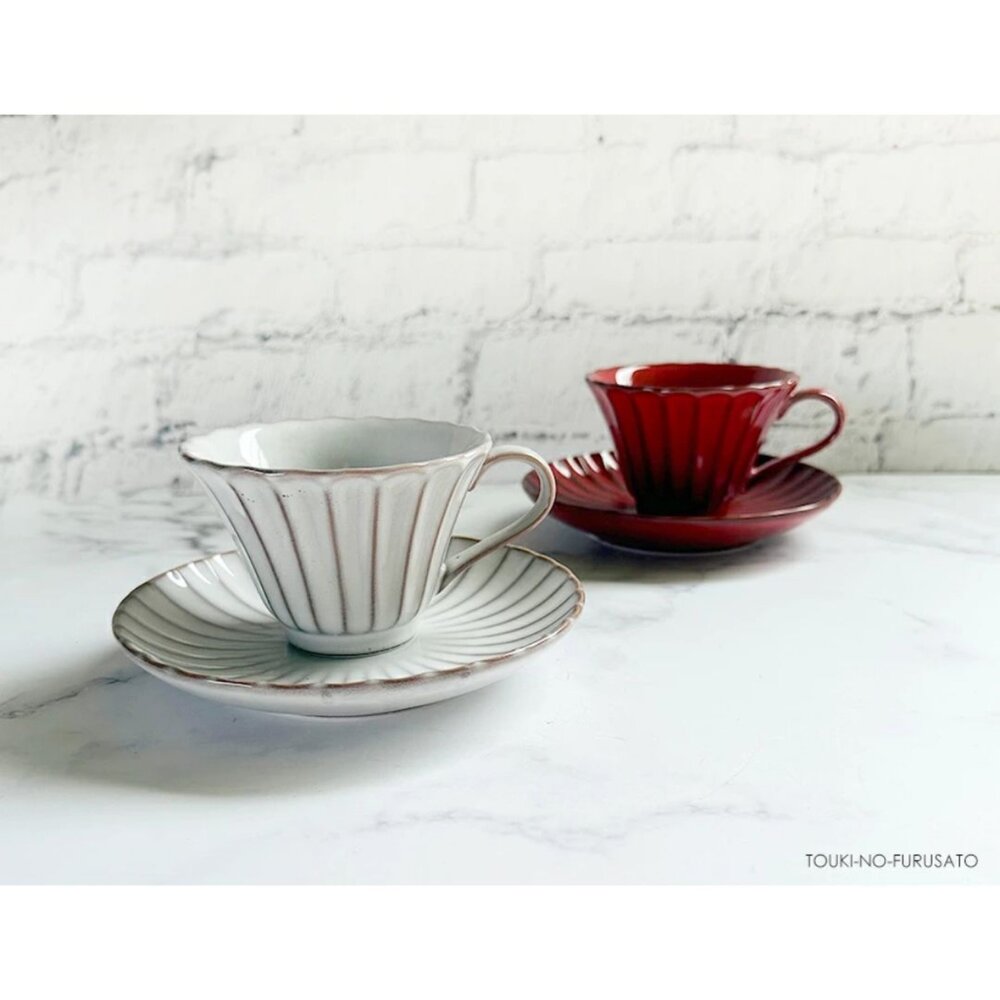 SF-021720-日本製 ROOTS 風雅咖啡杯盤 杯盤組 咖啡杯組 | 下午茶杯盤 花瓣造型 日系質感下午茶 日本進口