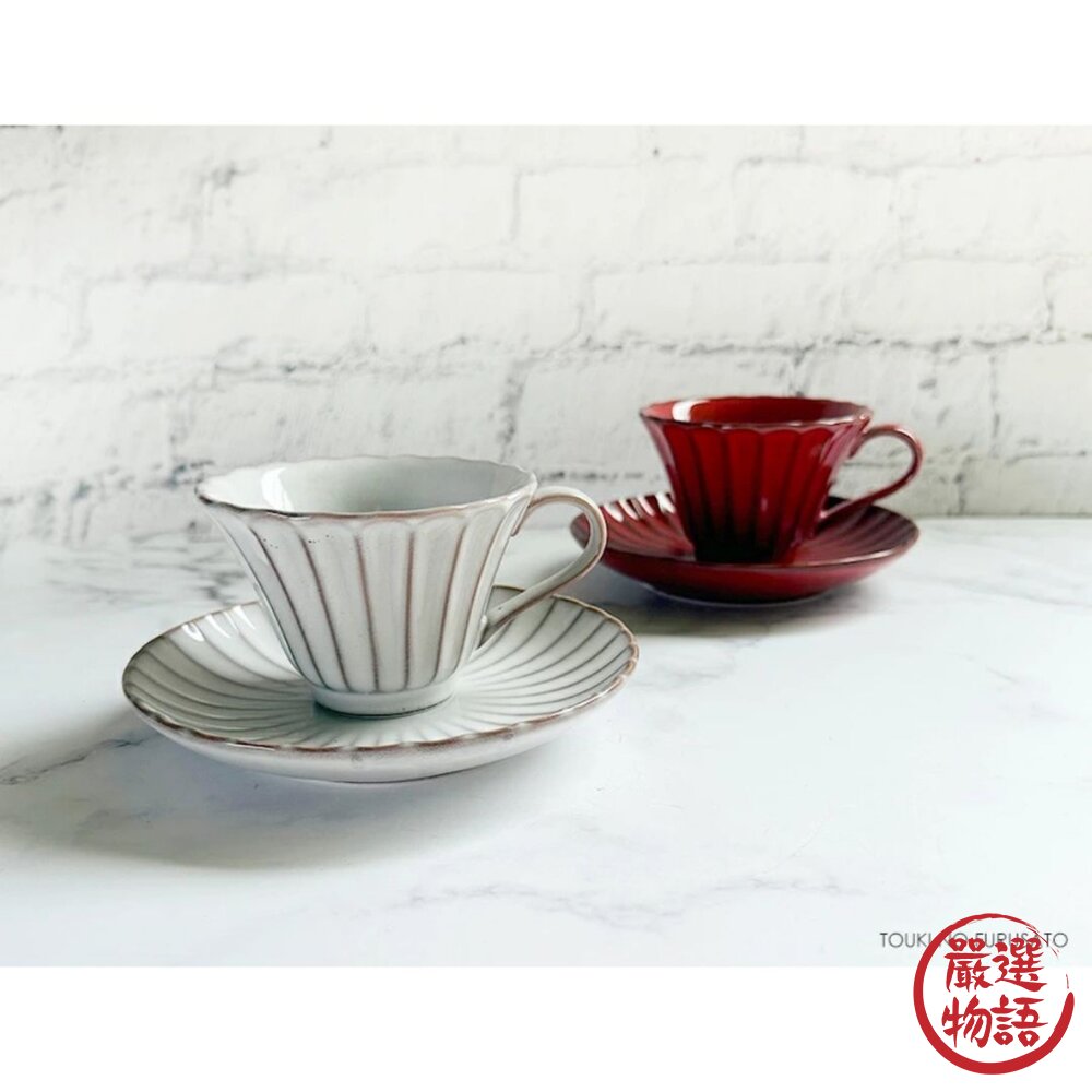 日本製 ROOTS 風雅咖啡杯盤 杯盤組 咖啡杯組 | 下午茶杯盤 花瓣造型 日系質感下午茶 日本進口 封面照片