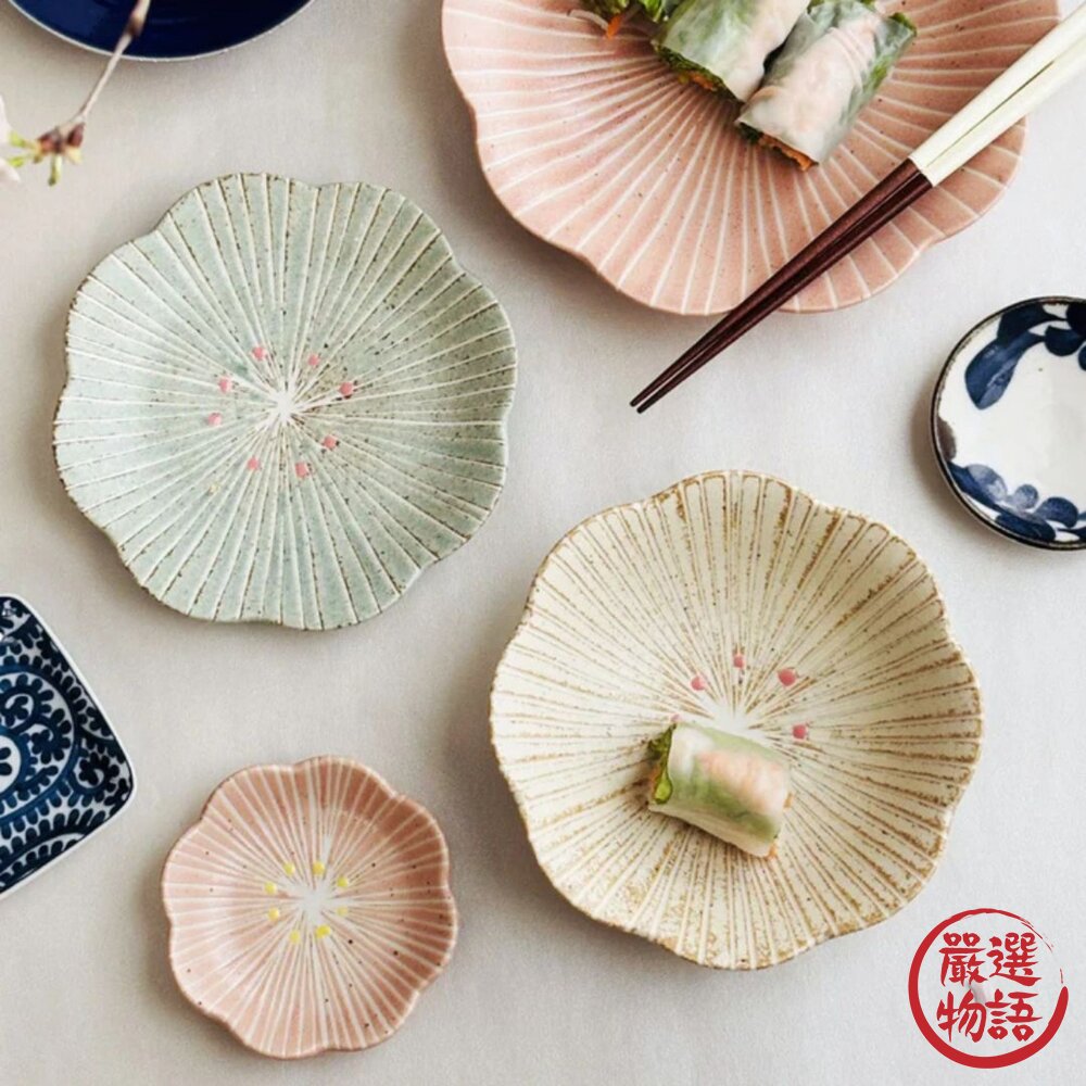 日本製美濃燒 花小町深盤 21cm 花瓣造型主菜盤 餐盤 | 深碟 義大利麵盤 萬用深型設計 日本進口-圖片-1