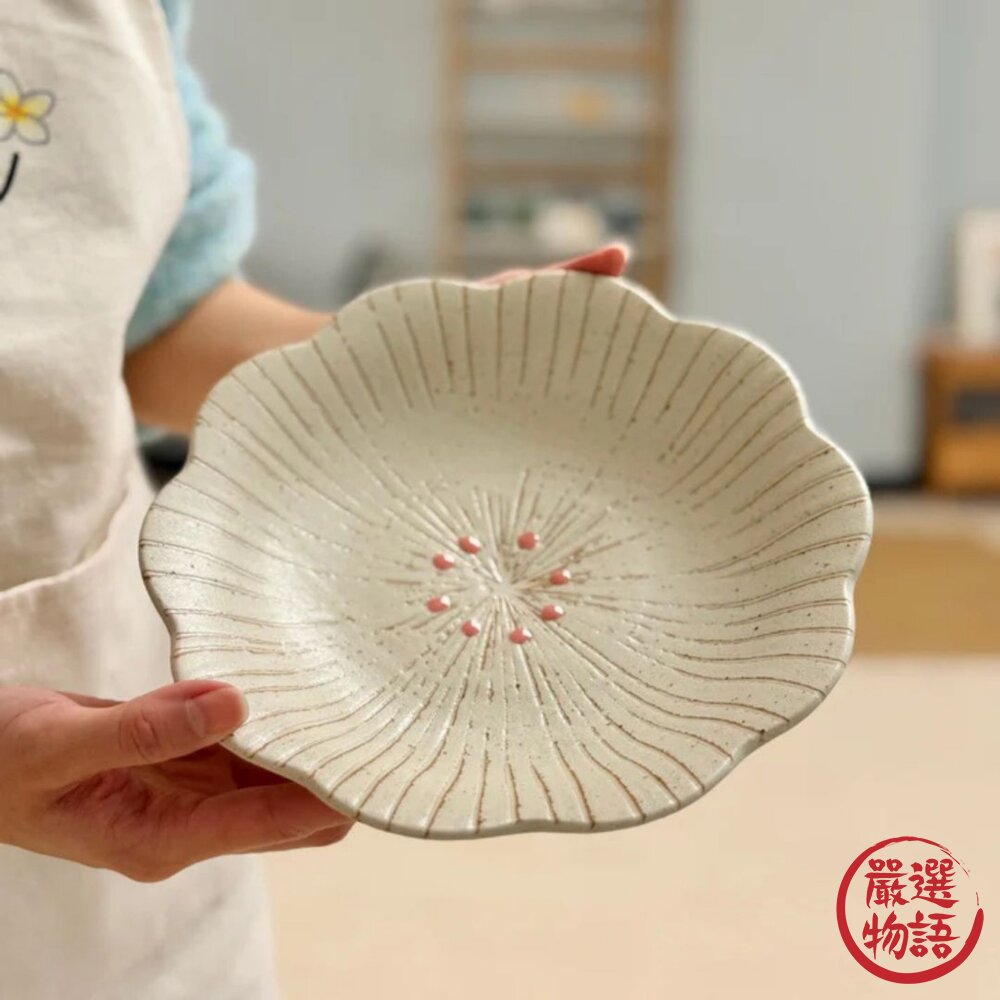 日本製美濃燒 花小町深盤 21cm 花瓣造型主菜盤 餐盤 | 深碟 義大利麵盤 萬用深型設計 日本進口-圖片-2