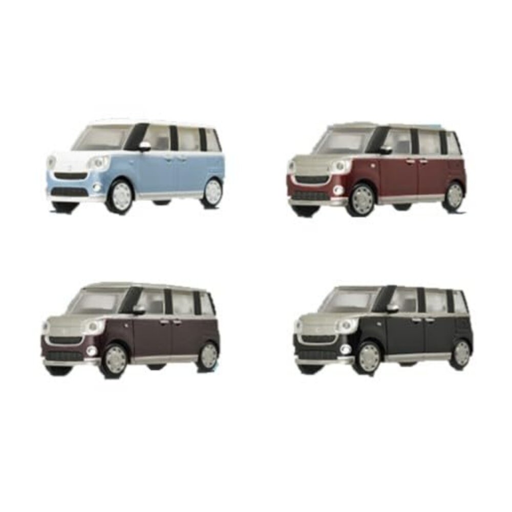 SF-021730-日本扭蛋 1/64 PLUS 大發 MOVE CANBUS 新色篇 | 扭蛋 汽車模型 微型模型 可愛圓潤車 日本進口