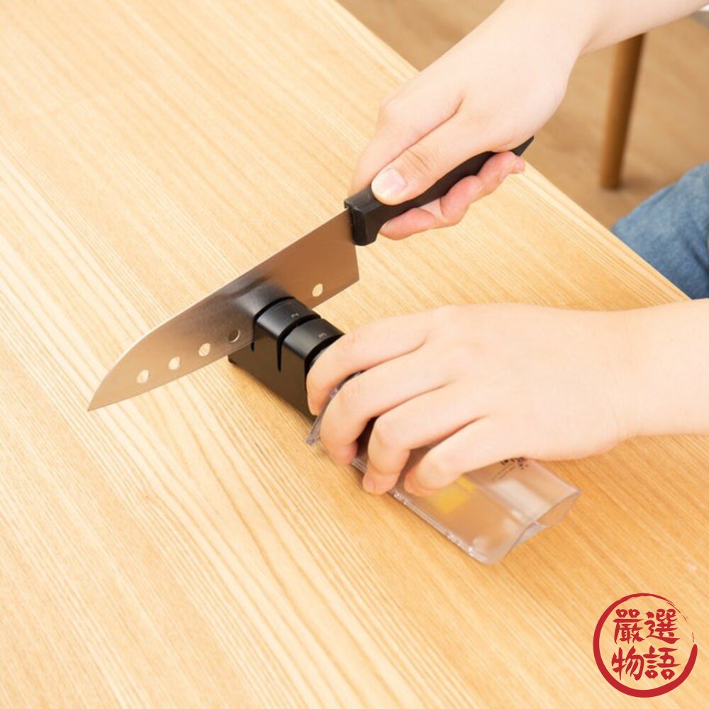日本製 關孫六 陶瓷磨刀器 貝印 磨刀器 | 三德刀 廚師刀 磨刀石 3段式 手持磨刀 磨刀器具-圖片-4