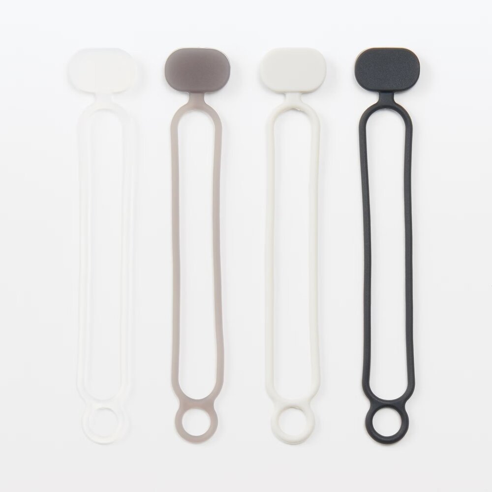SF-021759-無印良品 MUJI 矽膠多用途束帶 12入 | 理線帶 電線收納 綁線帶 食材封口 居家收納