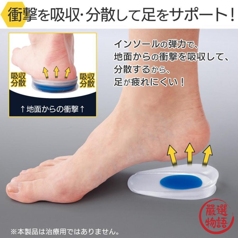 腳跟柔軟鞋墊 2入 | 足跟減壓鞋墊 防磨防痛 吸震舒適 可水洗 適用高跟鞋/運動鞋 久站必備-圖片-1