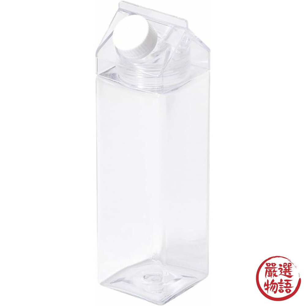 日本製 夏日必備 方形透明 500ml 冷水 冷泡茶 戶外野餐 露營皆適用 輕量耐用 可橫直放冰箱-圖片-3
