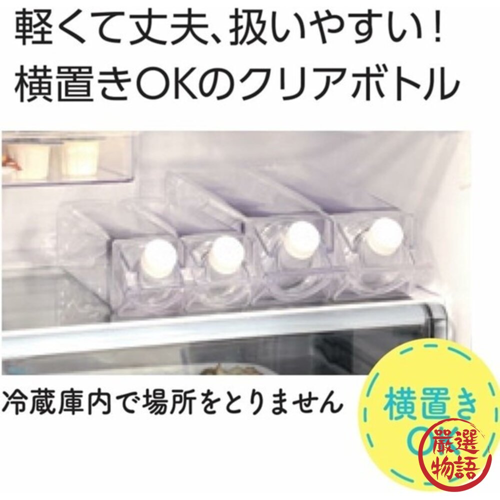 日本製 透明方形冷水壺 輕量耐用 500ml 1000ml | 冷泡茶水壺 冷水壺 造型水壺 夏日必備冷泡茶 日本進口-圖片-6