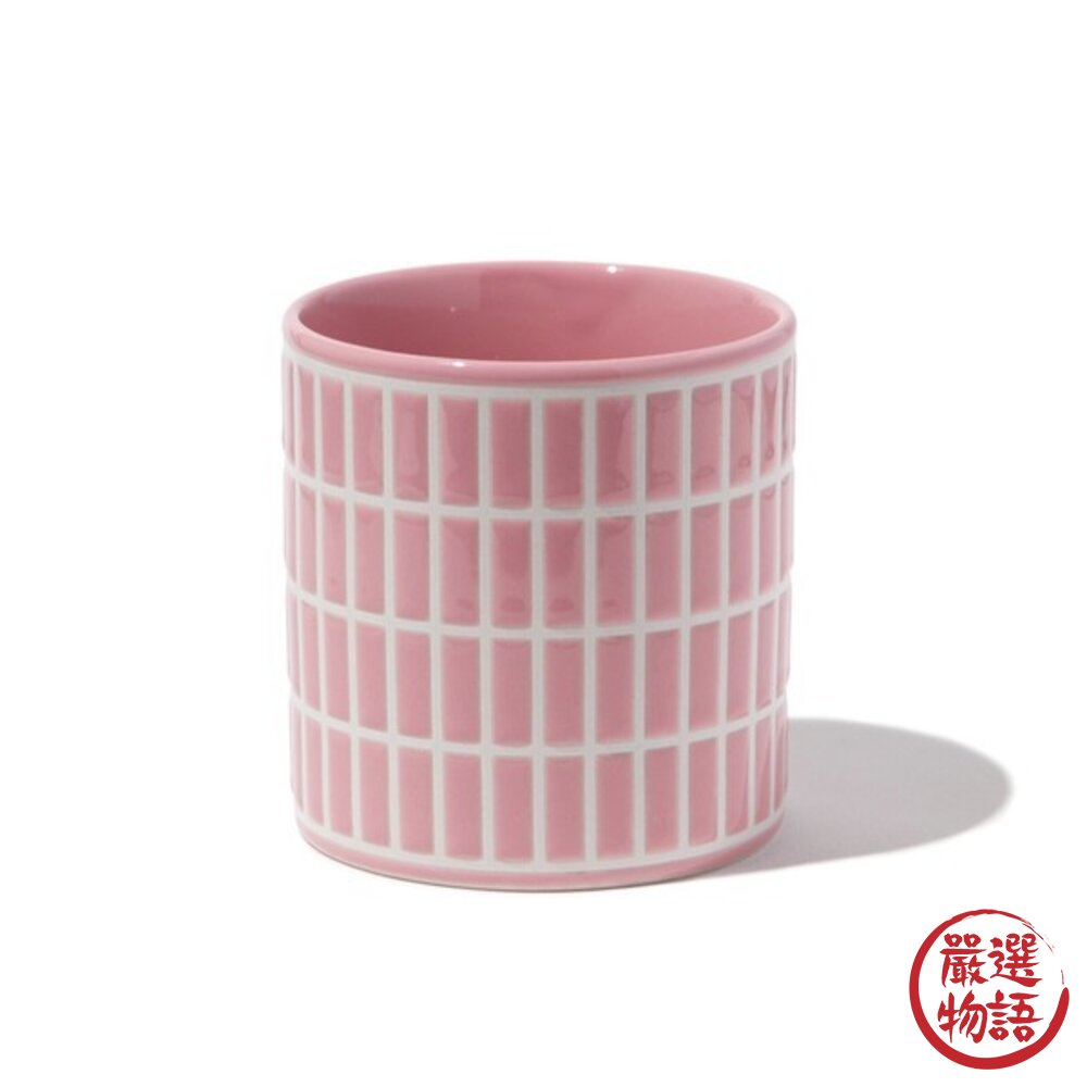 日本美濃燒 磚格設計杯 200ml 無把手設計 | 置物杯 馬克杯 霧感馬卡龍 可愛杯子 小杯子 日本進口-圖片-4