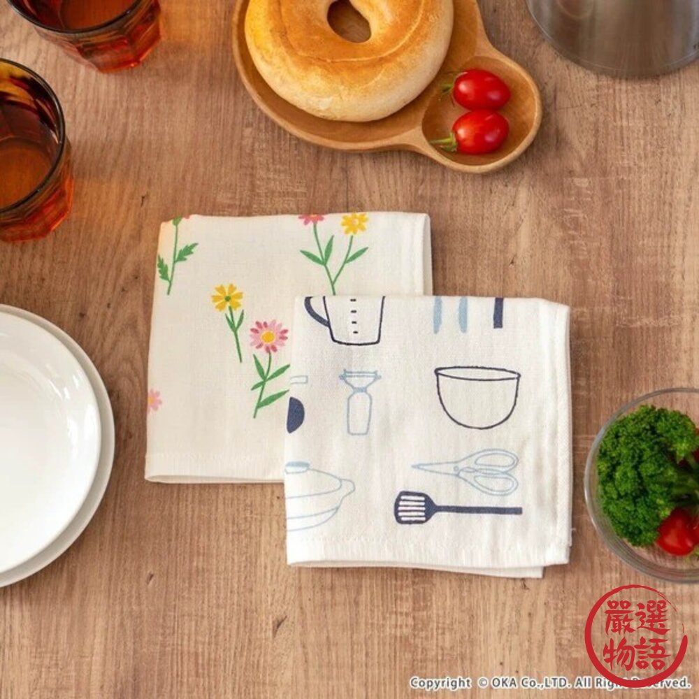 日本OkaAg+銀離子除菌碗盤擦拭布30x30cm|家事布抹布吸水抹布日本抹布廚房抹布日本進口