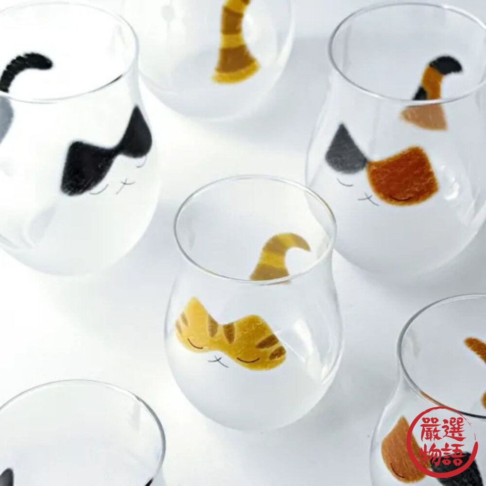 日本製 ADERIA 噴砂工藝貓咪玻璃水杯340ml 原裝盒 | 貓咪杯子 可愛杯子 透明杯子 透明玻璃杯 日本進口-圖片-1