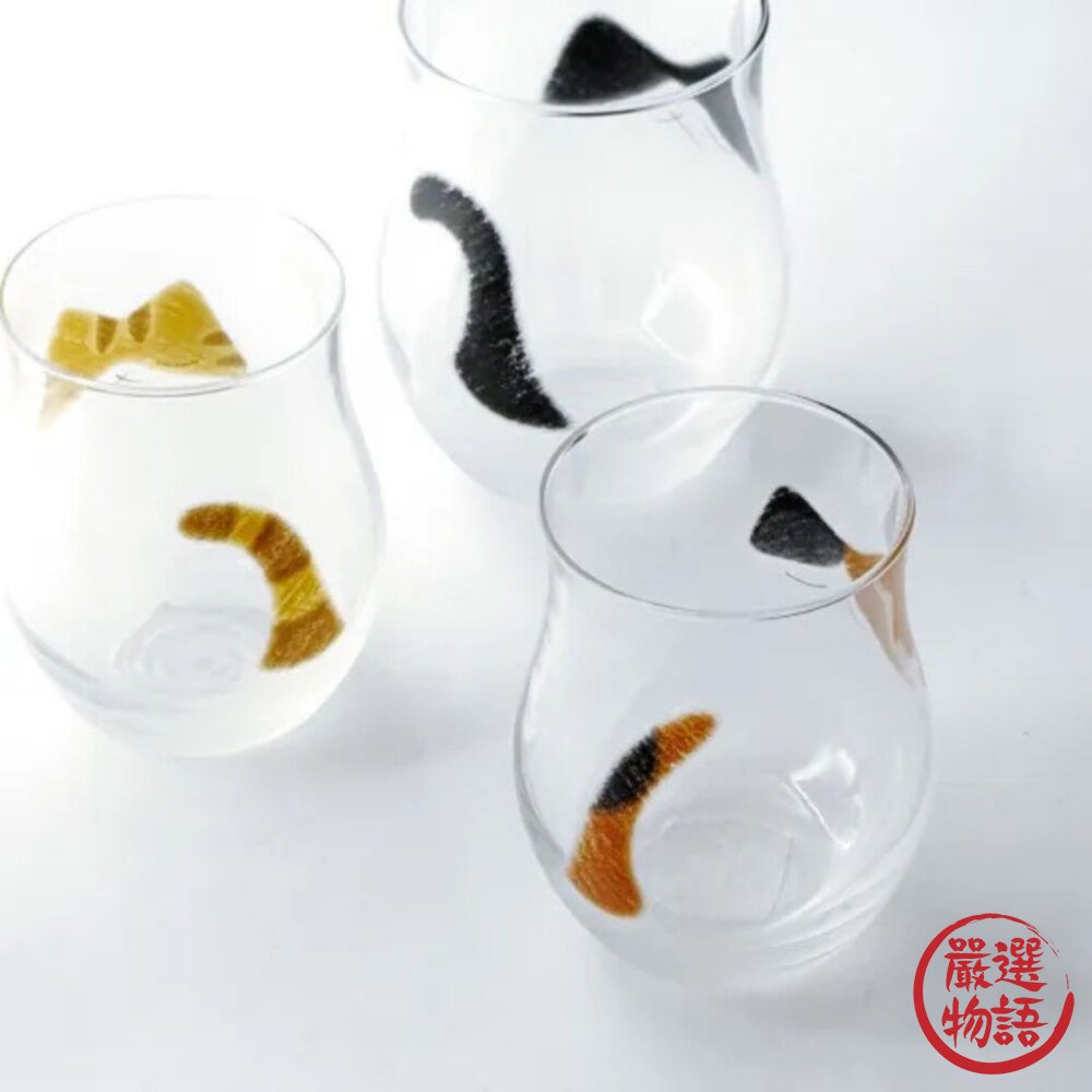 日本製 ADERIA 噴砂工藝貓咪玻璃水杯340ml 原裝盒 | 貓咪杯子 可愛杯子 透明杯子 透明玻璃杯 日本進口-圖片-2