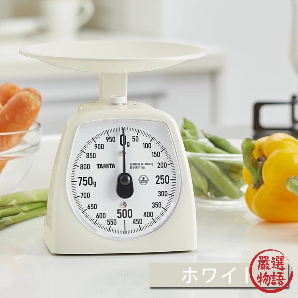 日本製 TANITA 指針式料理秤1kg 白色 KA-441 免電池 食物秤 料理秤 磅秤 烘焙秤 秤重器 日本進口-圖片-3