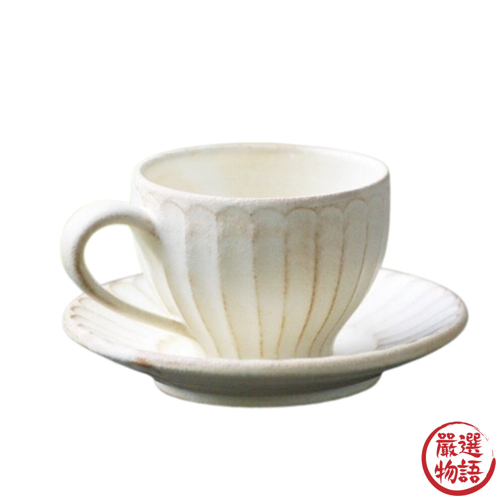 日本製 kinari 益子燒 咖啡杯碟組 陶瓷馬克杯組 下午茶杯盤組 日式餐具-圖片-1