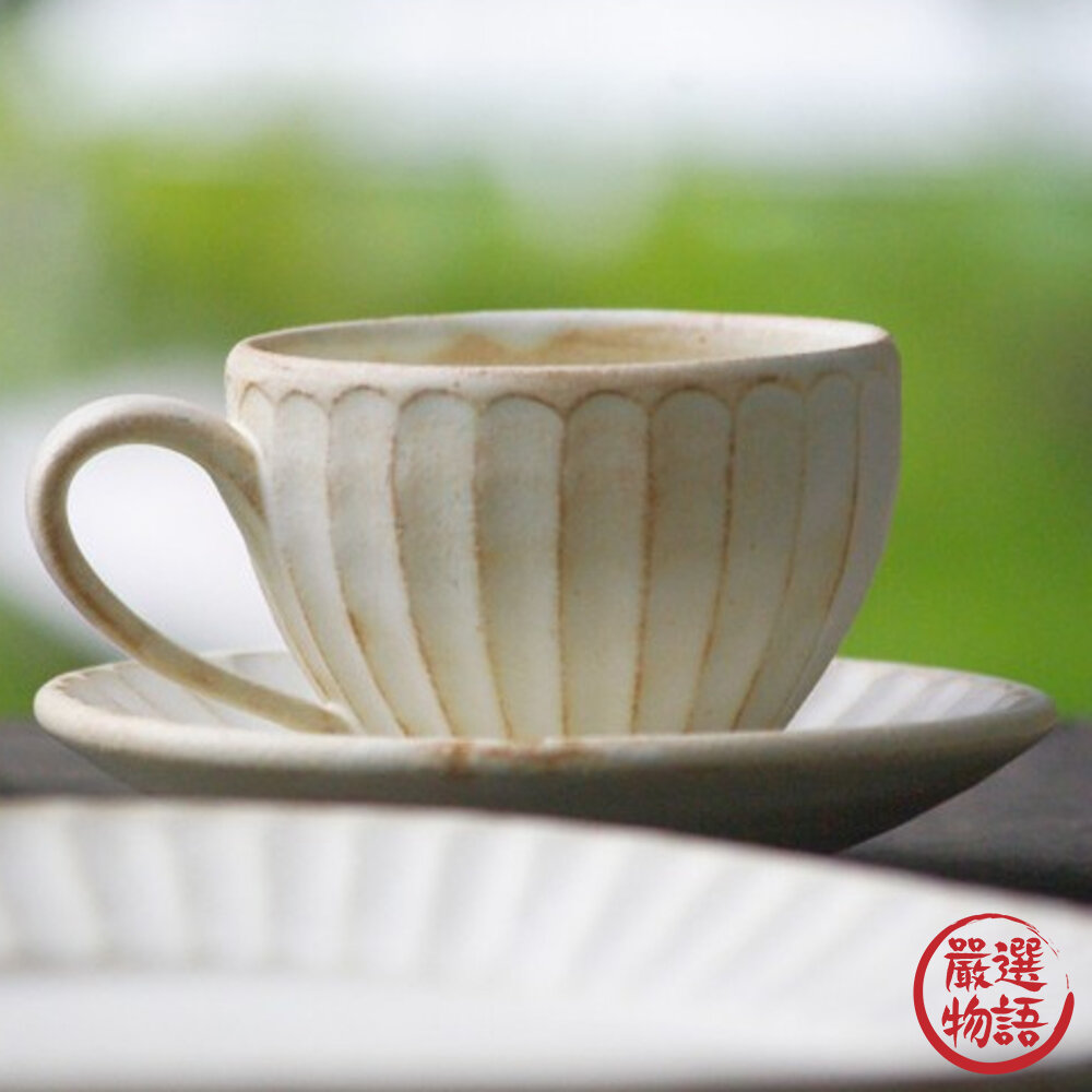日本製 kinari 益子燒 咖啡杯碟組 陶瓷馬克杯組 下午茶杯盤組 日式餐具-圖片-4