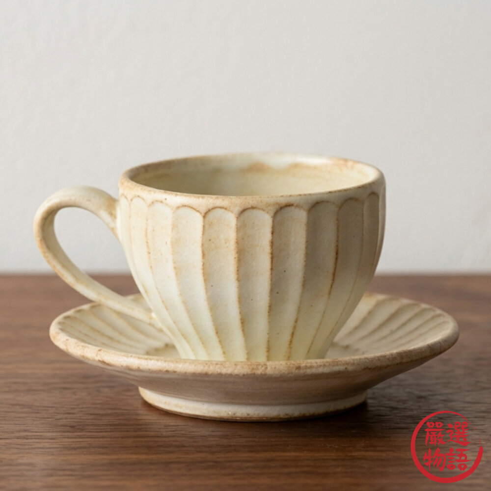 日本製 kinari 益子燒 咖啡杯碟組 陶瓷馬克杯組 下午茶杯盤組 日式餐具-圖片-5