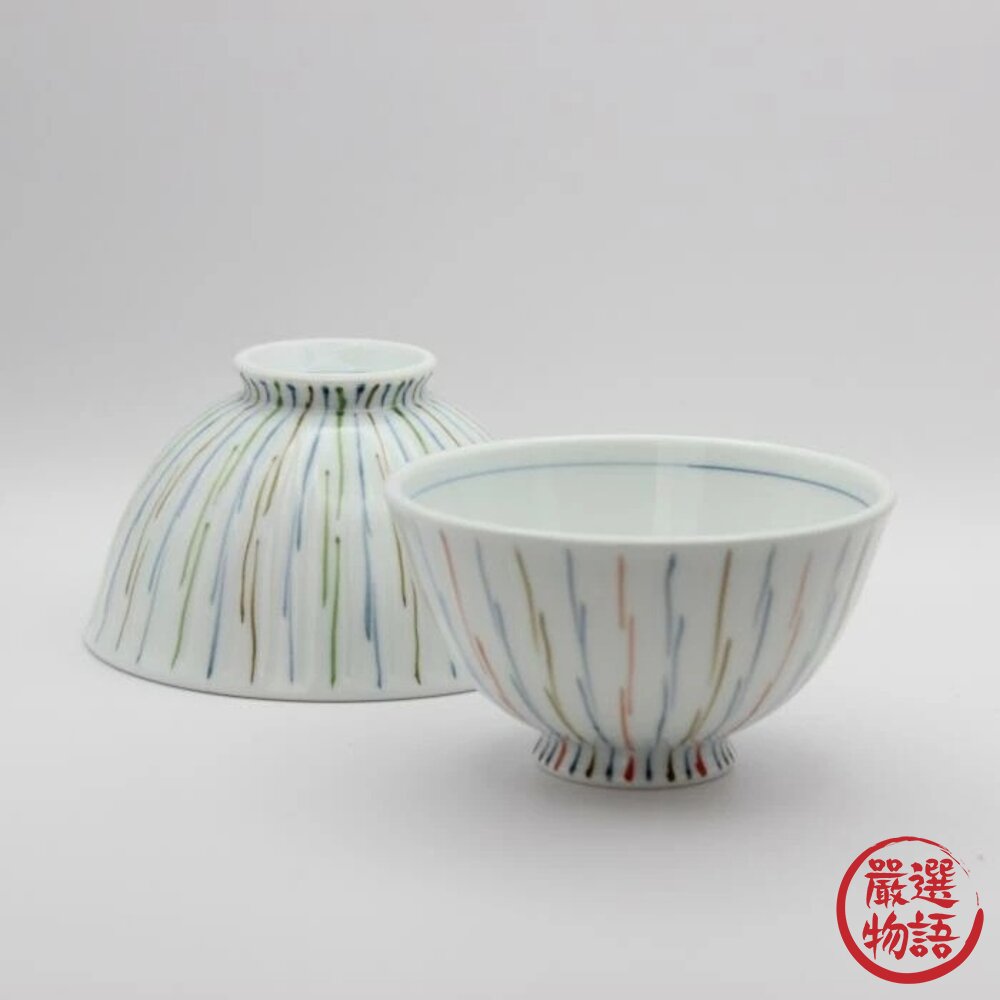 日本製 波佐見燒 輕量陶瓷飯碗 11cm 12.5cm | 兔子十草紋 可微波 洗碗機 對碗 夫妻碗 飯碗 日本進口-圖片-2