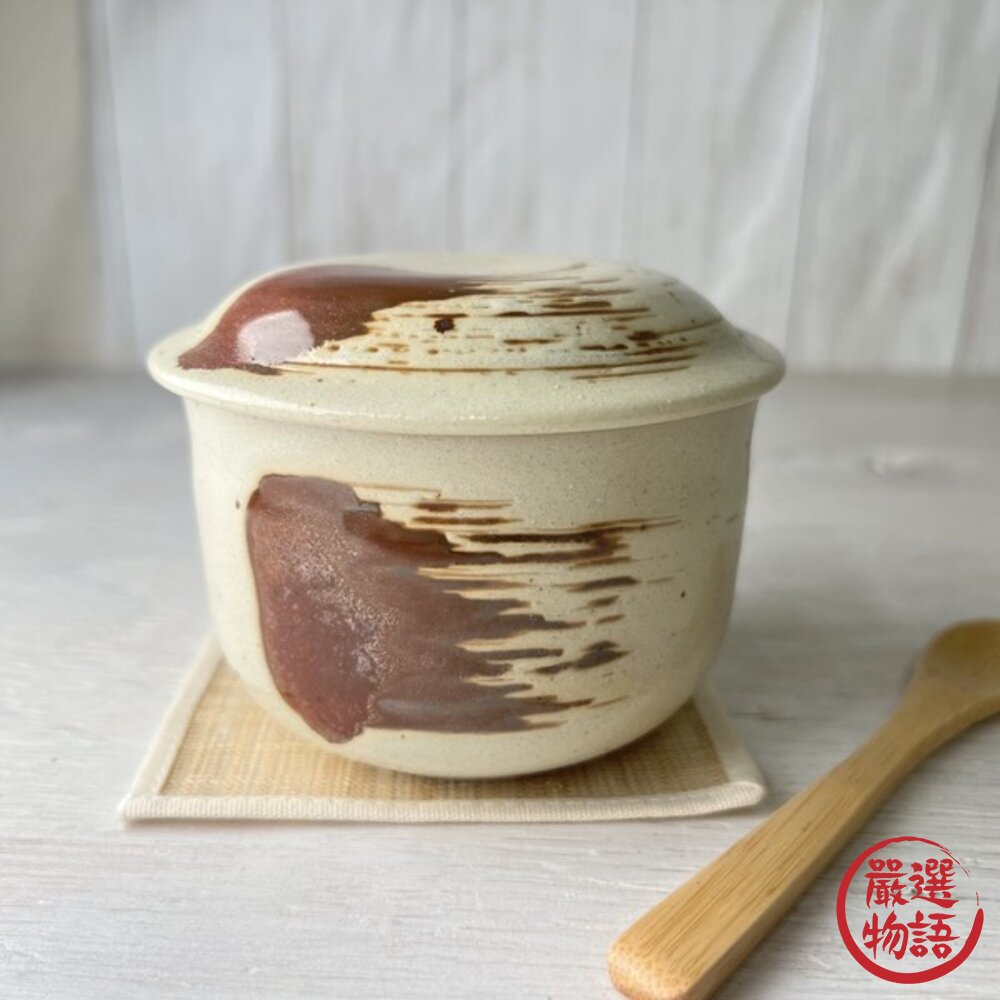 美濃燒 250ml 陶瓷茶碗蒸杯 職人窯燒附蓋蒸碗 和食器 日系手作感 茶碗蒸碗 蒸蛋碗 日本進口-圖片-2