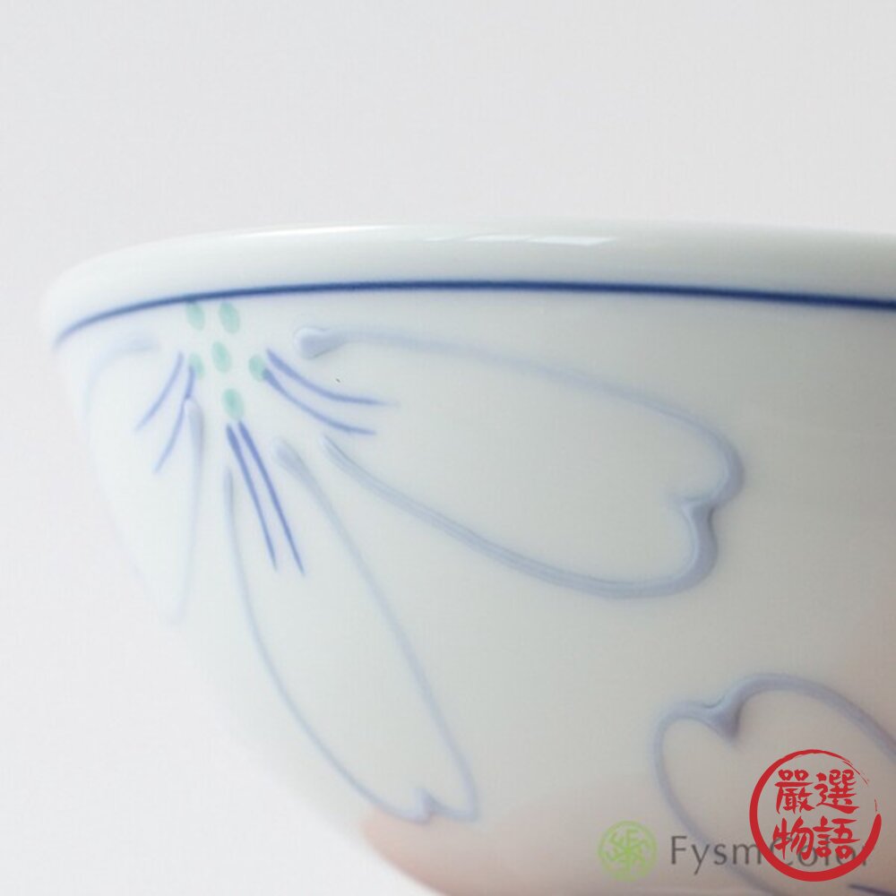 日本製造進口 波佐見燒 花卉宴系列手繪飯碗 大茶碗 小茶碗 夫妻碗 對碗 陶瓷碗 飯碗 湯碗-圖片-4