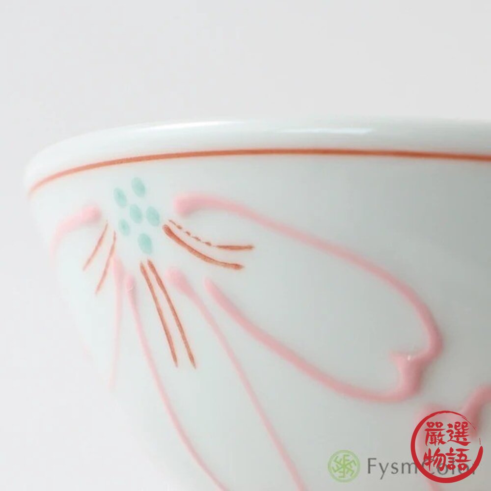 日本製造進口 波佐見燒 花卉宴系列手繪飯碗 大茶碗 小茶碗 夫妻碗 對碗 陶瓷碗 飯碗 湯碗-圖片-6