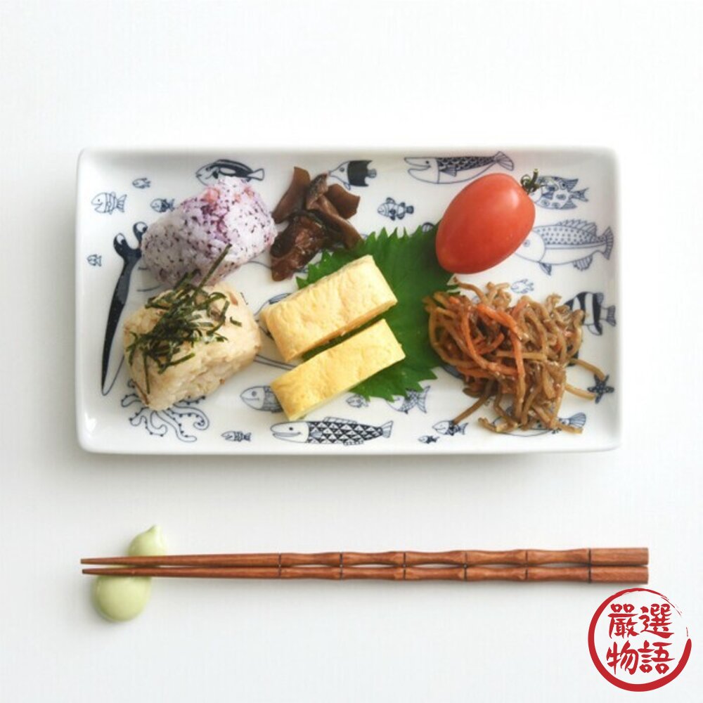 現貨 日本 natural69 波佐見燒 海洋生物正方盤/長方盤 cocomarine 陶瓷盤 方盤 日本進口-圖片-2