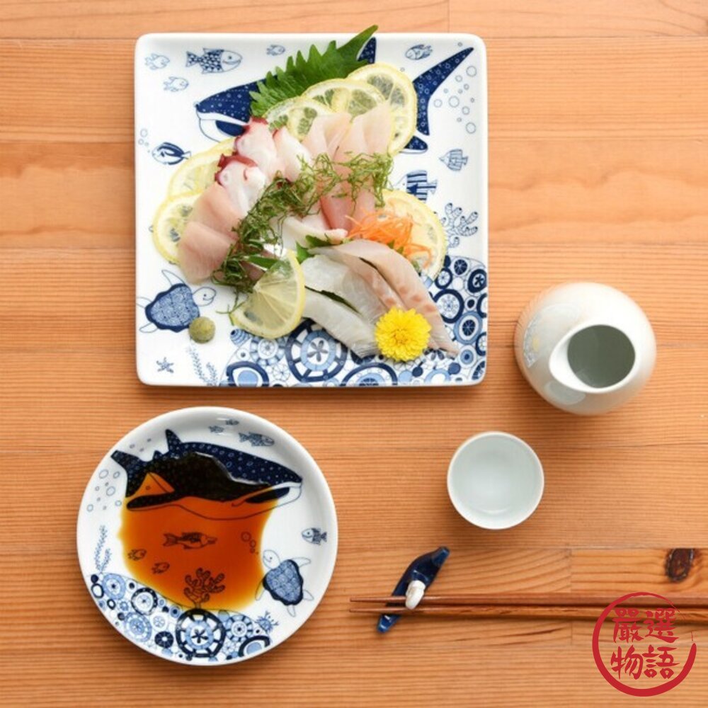 現貨 日本 natural69 波佐見燒 海洋生物正方盤/長方盤 cocomarine 陶瓷盤 方盤 日本進口-圖片-4