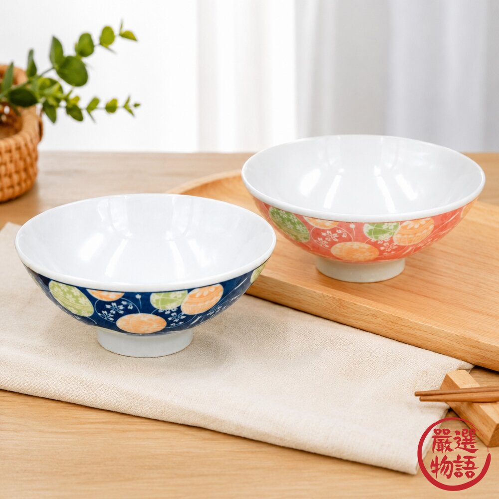 日本製 美濃燒 手毬櫻花飯碗|日式陶瓷碗 陶瓷飯碗 瓷碗 和風餐具 昭和復古 微波可 洗碗機可 日本進口-圖片-1