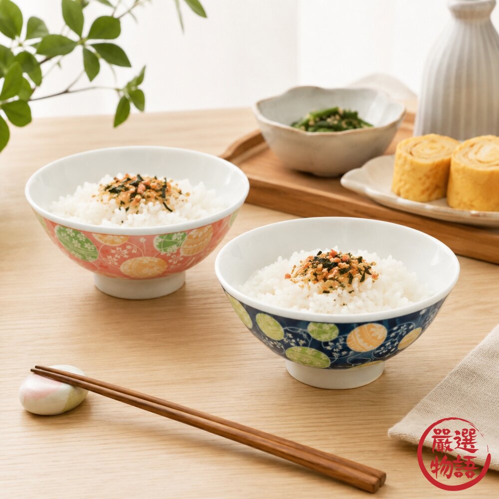 日本製 美濃燒 手毬櫻花飯碗｜日式陶瓷碗 陶瓷飯碗 瓷碗 和風餐具 昭和復古 微波可 洗碗機可 日本進口 封面照片