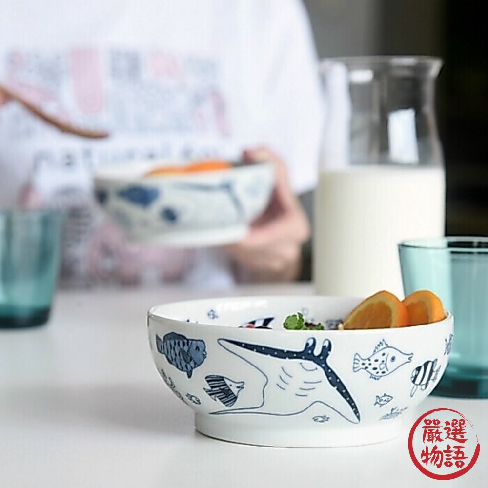 日本製 natural69 波佐見燒 海洋生物造型碗|麥片碗 沙拉碗 咖哩碗 湯碗 cocomarine 日本進口-圖片-2