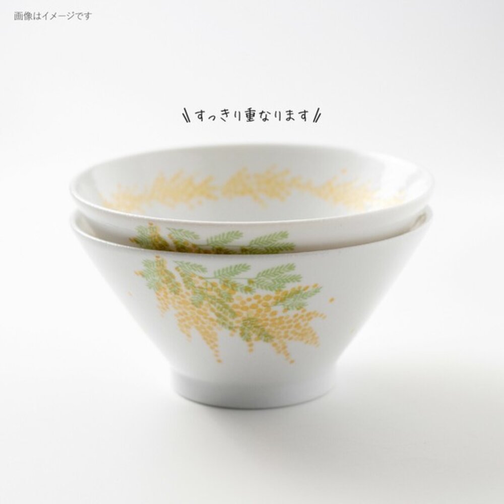 SF-022012-日本製美濃燒 mimosa 手繪含羞草 陶瓷圓盤 飯碗｜湯碗 湯匙 餐盤 多款 日本進口
