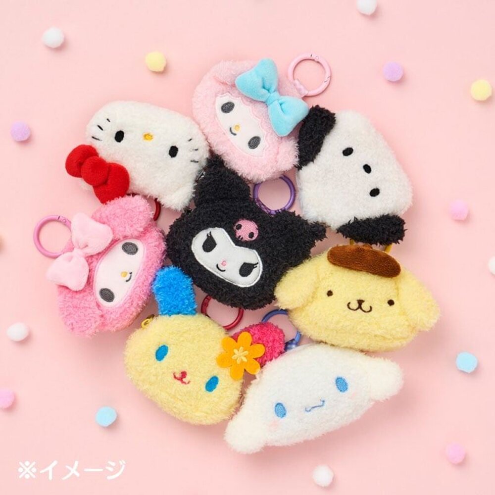 SF-022015-日本三麗鷗Sanrio 角色臉型迷你零錢包｜隨身小物包 日本生活雜貨 收納包 卡片包 耳機包 鑰匙包 日本進口