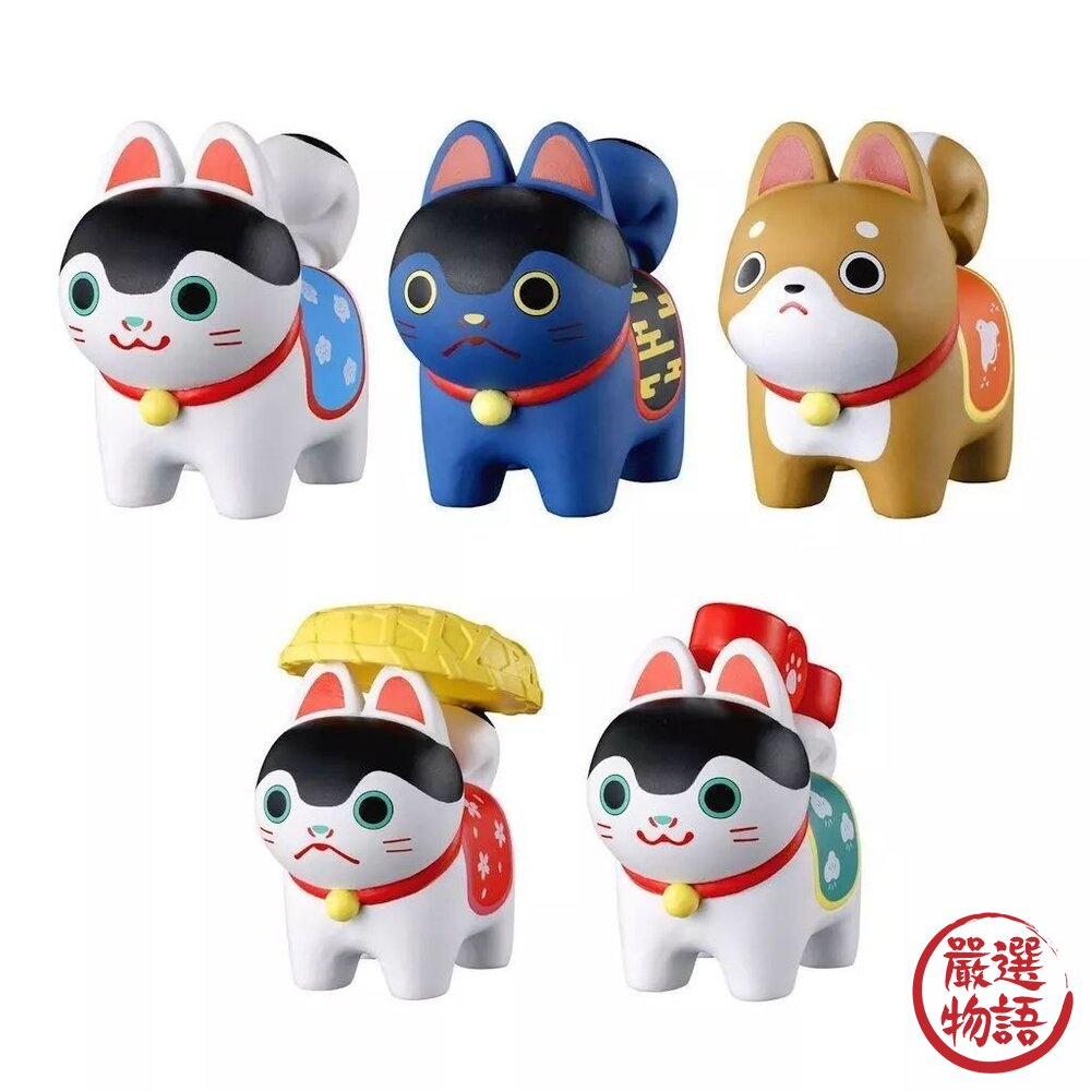 日本BANDAI 正版授權 犬張子 守護神扭蛋 除災 尾巴可動|神獸 狗狗公仔 柴犬 開運擺飾 萬代Bandai 日本進-圖片-1