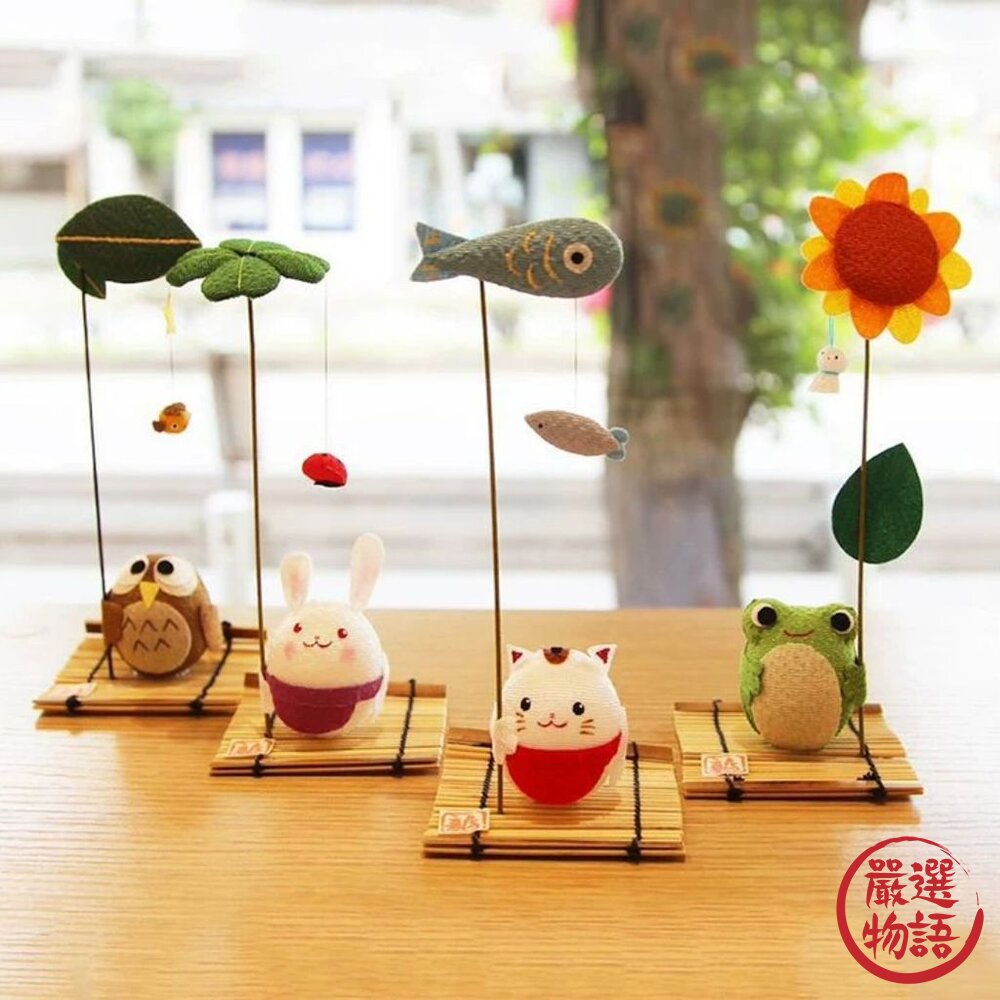 京都龍虎作 柔織好運擺飾 16.5cm|貓頭鷹 兔子 貓咪 手作窯燒工藝 日系質感小物 居家 辦公裝飾 日本進口-圖片-1