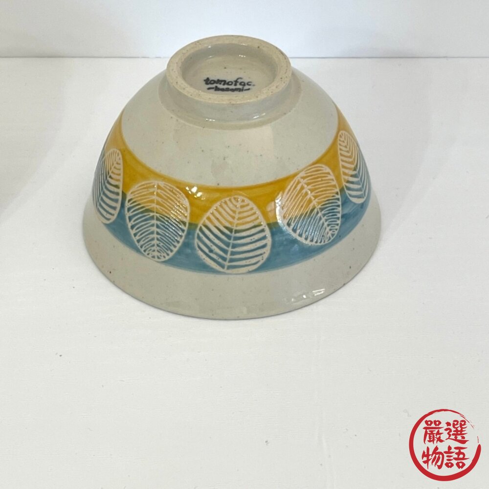 日本製波佐見燒手作蓋印葉影飯碗11.5cm 兩色|極緻輕量 日式碗 日本碗 餐具碗 兒童碗 碗 日本進口-圖片-2