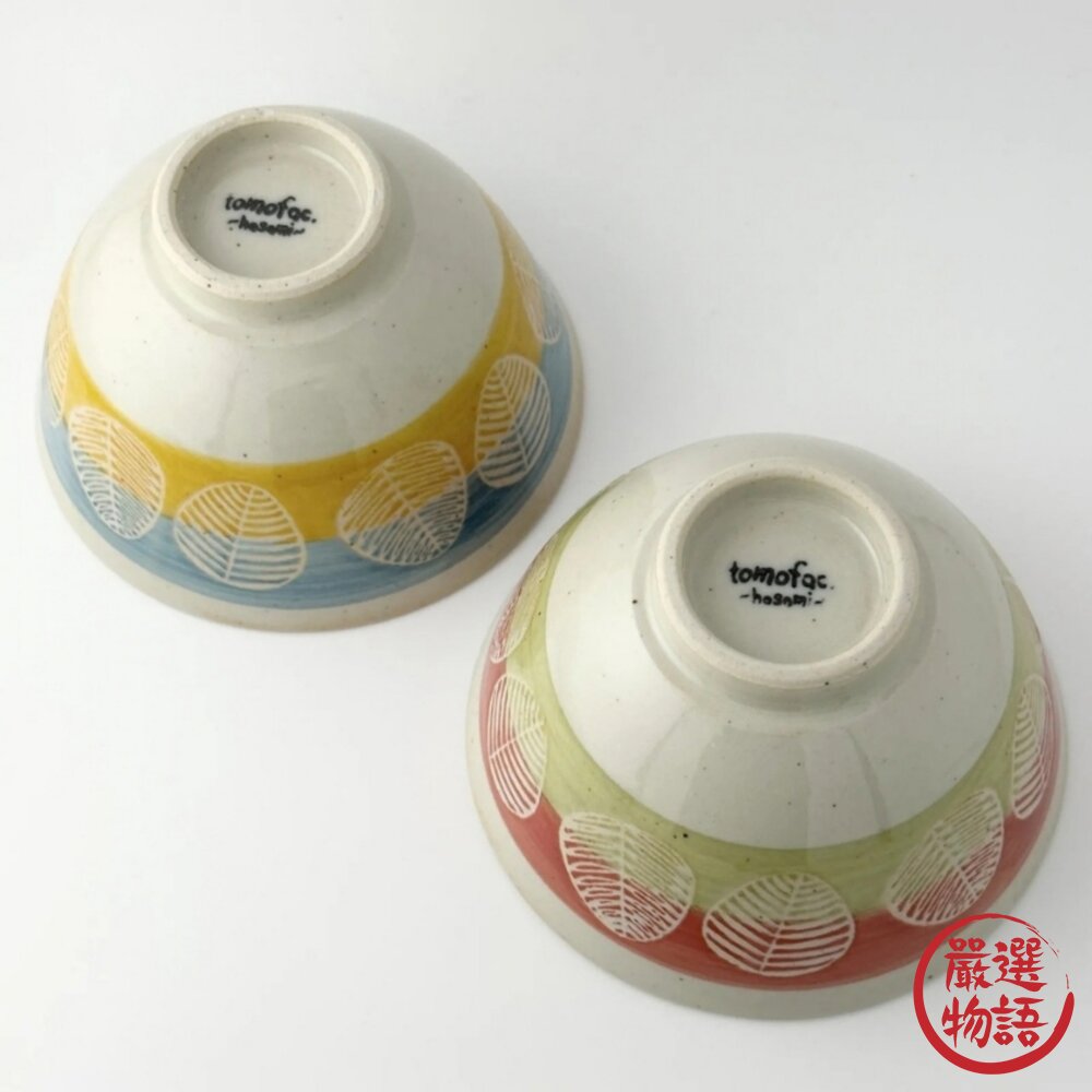 日本製波佐見燒手作蓋印葉影飯碗11.5cm 兩色|極緻輕量 日式碗 日本碗 餐具碗 兒童碗 碗 日本進口-圖片-3