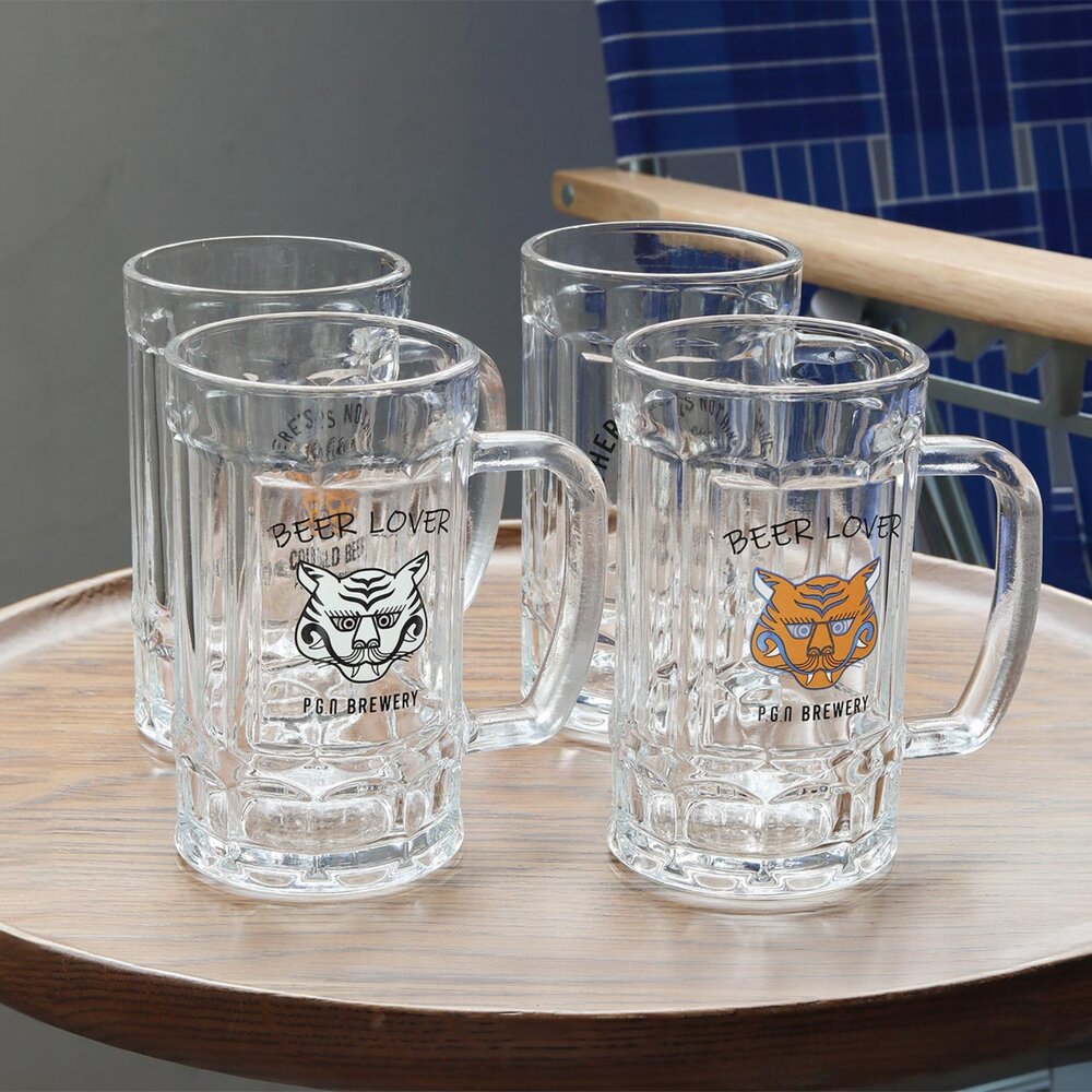 SF-022072-日本 老虎沁涼啤酒杯 400ml 兩入組｜冰啤酒杯 POST GENERAL 對杯禮盒 父親節禮物